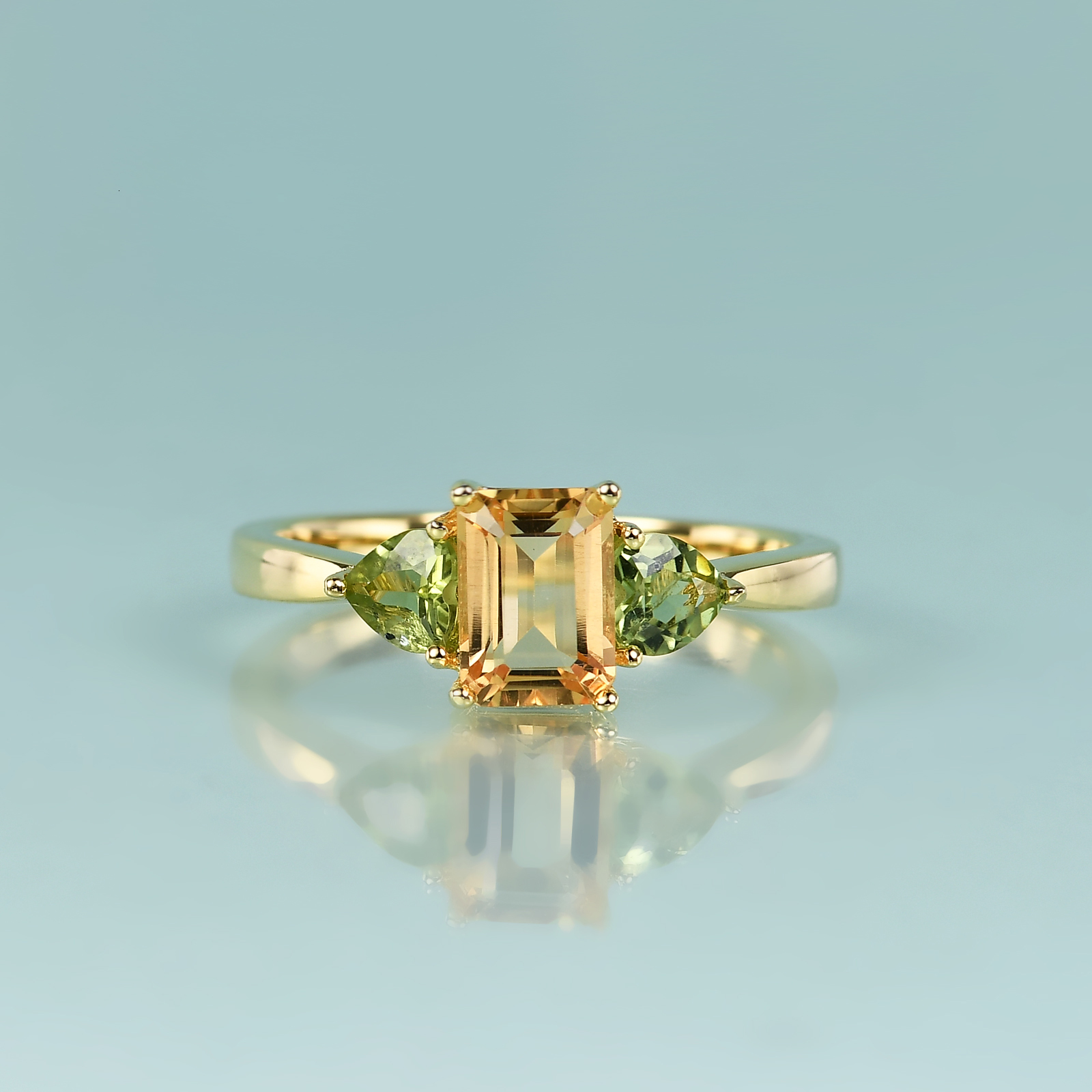 

Wedding Rings GEMS BEAUTY 14K Gold Filled 925 Silver Natural Citrine Rings Delicate For Women Petite ThreeStone Heart Peridot Rings DIY 230313