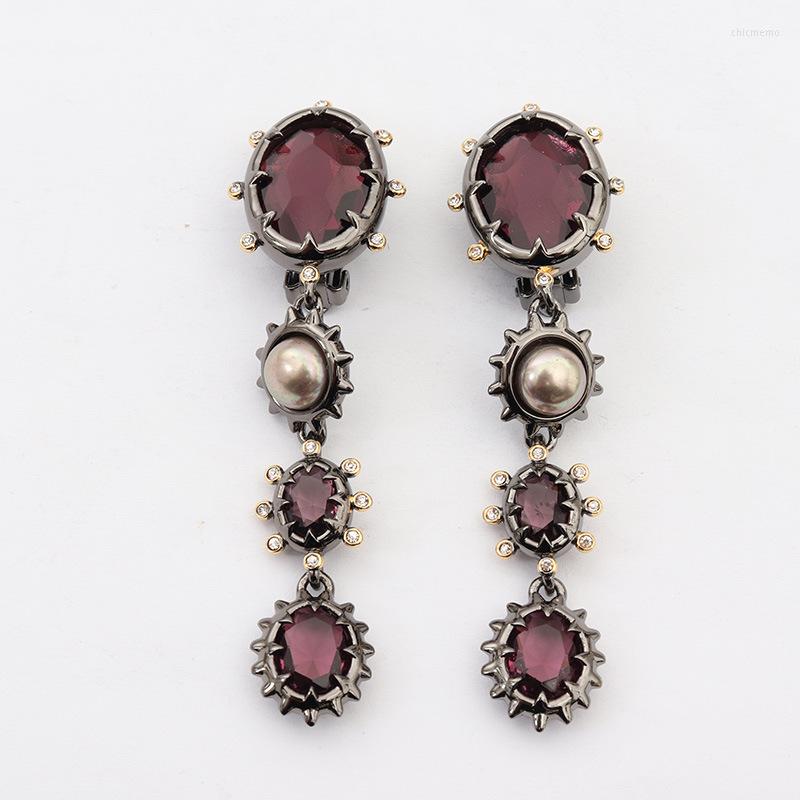 

Dangle Earrings Designer Fashion Jeweled Pearl Ear Clips