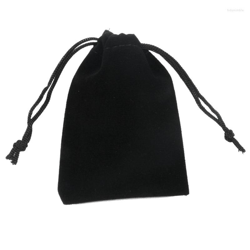 

Jewelry Pouches Black Flocking Cloth Pouches/Drawstring Velvet Bag Drawstring Jewellery Gift 150 Pcs 3X4 Inch