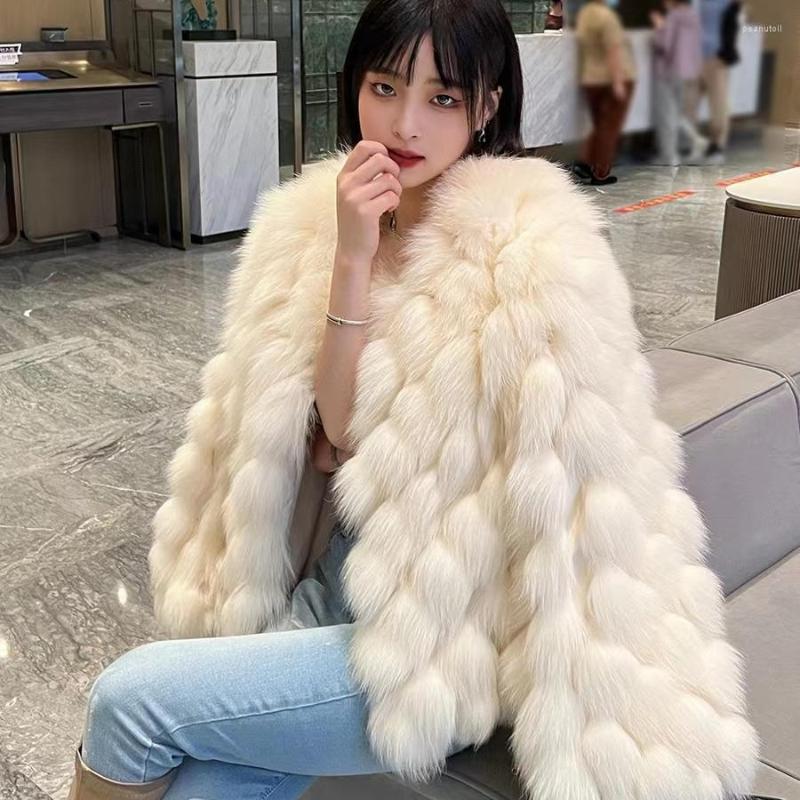 

Women's Fur Autumn Winter Women Jackets Coats, White