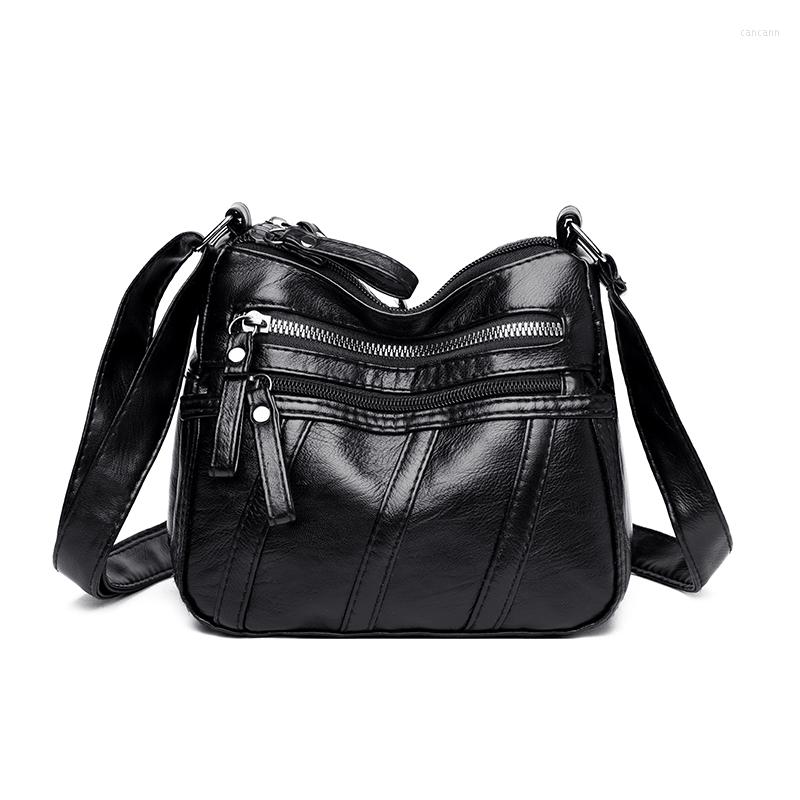 

Evening Bags Women Soft Leather Shoulder For Girl Ladies Crossbody Small Bag Luxury Designer Handbags 2023, Black