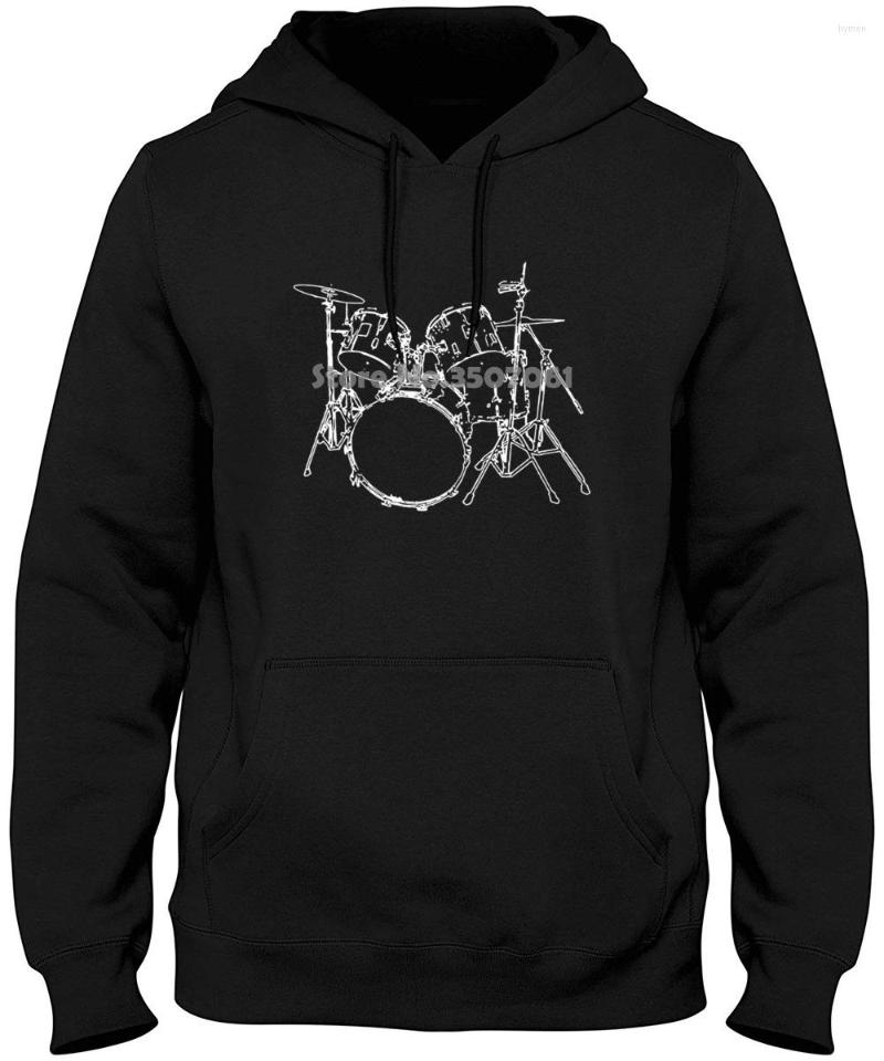 

Men's Hoodies Drums Cool Musician DrummerDrum Set Cotton Loose Black Mens & Sweatshirts, Women pink