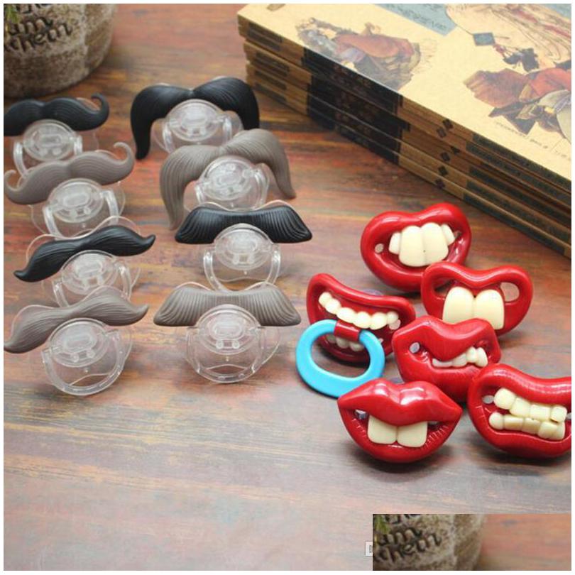 

Pacifiers# Baby Sile Pacifier Cute Funny Teeth Beard Mustache Babe Orthodontic Dummy Nipples Silica Gel Infant 17 Styles Drop Delive Dhenn