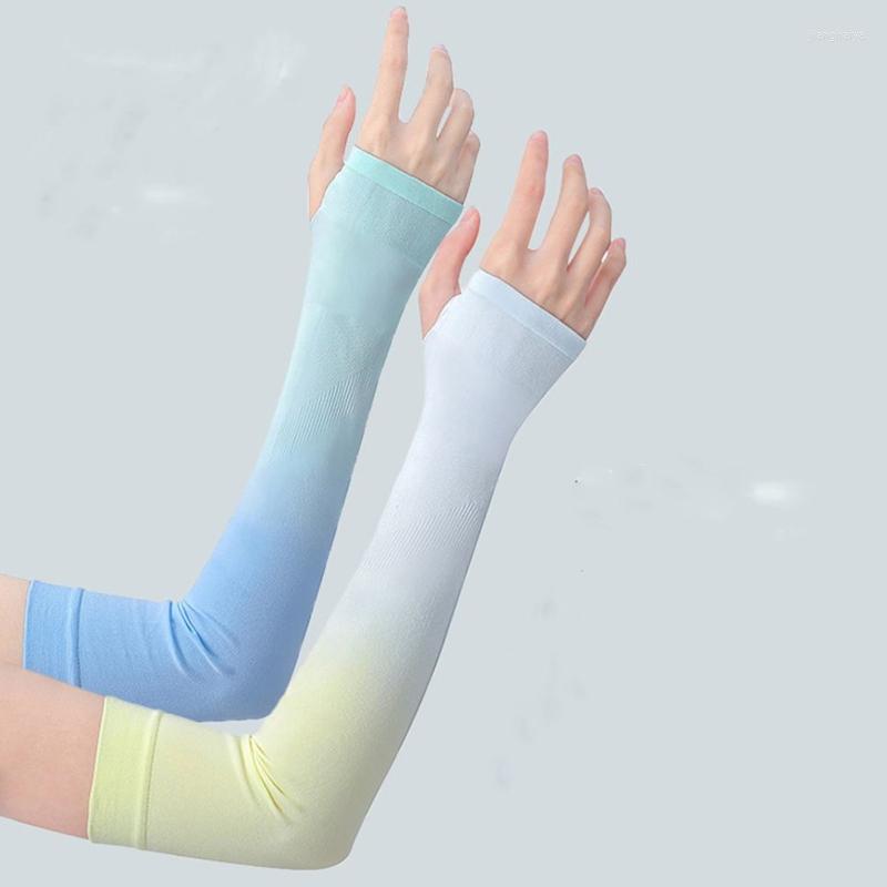 

Knee Pads Outdoor Sports Men's Women's Long Sunscreen Ice Silk Mittens Stretch Gloves, Black