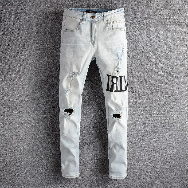 

Pants Casual Streetwear Black Slim Fit Jeans Men 2022 Autumn Masculina Letter Jeans Pants Mens Trendy Dance Club Skinny Jean toursers Wungf