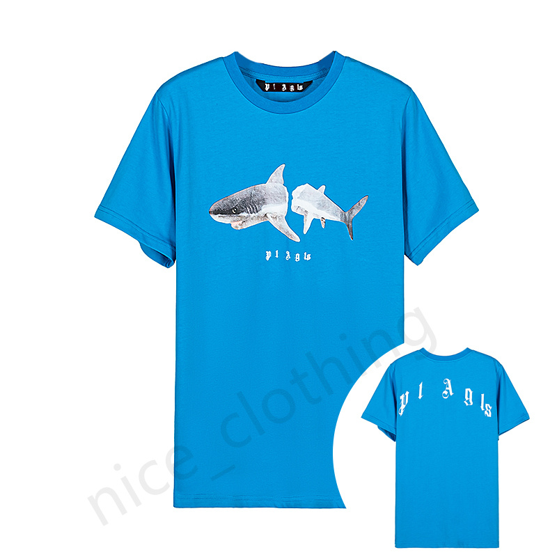 

mens designer pa t-shirt luxury tees print palms shark t shirts mens womens angle short sleeve summer casual streetwear tops clothing clothes 9M