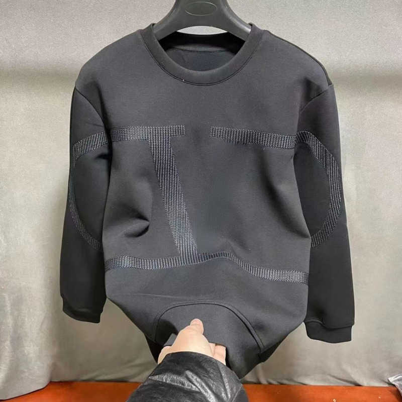 

VT embroidered sweatshirt men women sweaters vale designer sweater long-sleeved tshirt round neck coat pullover shirt stretch cotton casual hoodie, White-vt