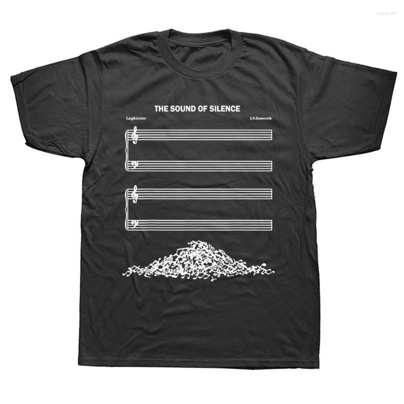 

Men's T Shirts Funny The Sound Of Silence Music Lover Graphic Cotton Streetwear Short Sleeve Birthday Gifts Summer Style T-shirt Men, White