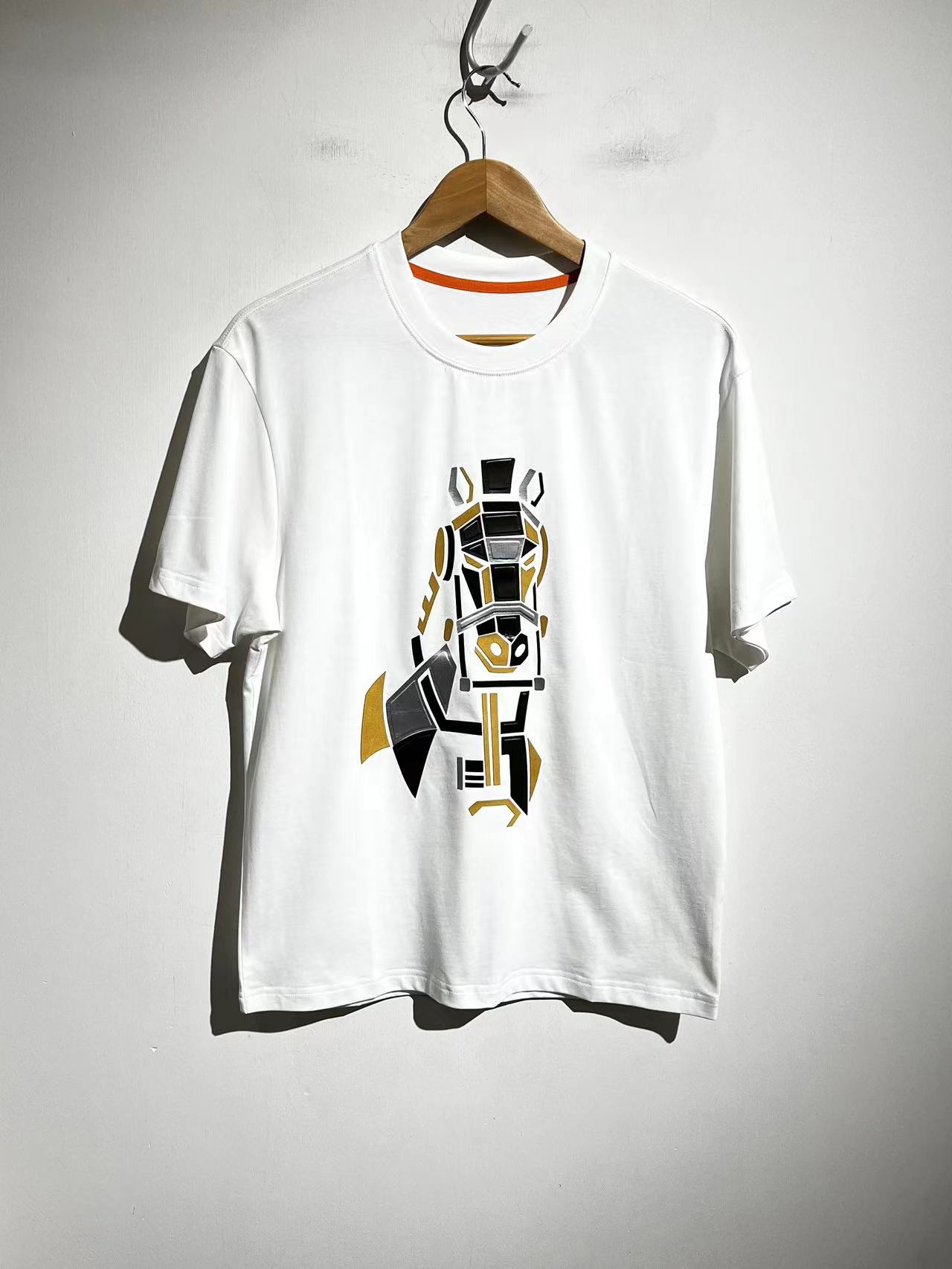 

H T-shirt Men Women 1:1 Colored Horse Print Short Sleeved Shirt, Black