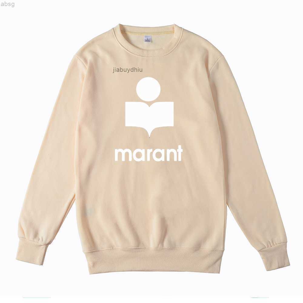 

Sweater Women Unisex Couple Hoodies Marant Streetwear Hooded Sweatshirts Loose Pullovers Tracksuit Men and Hoodie, White