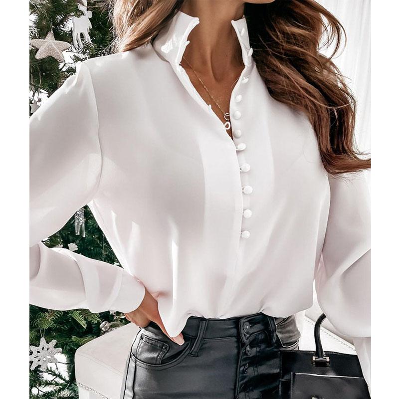 

Women' Blouses & Shirts Donsignet Shirt Women Long Sleeve 2023 Fashion White Button Top Spring/Autumn Casual