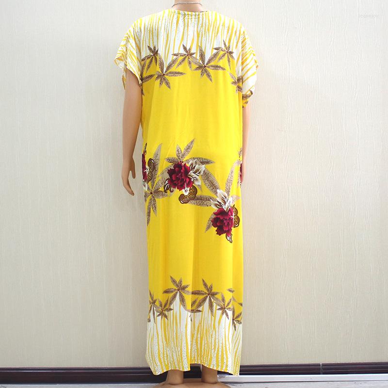 

Ethnic Clothing African Dresses For Women 2023 Summer Fashion O-neck Cotton Plus Size Long Dress Clothes