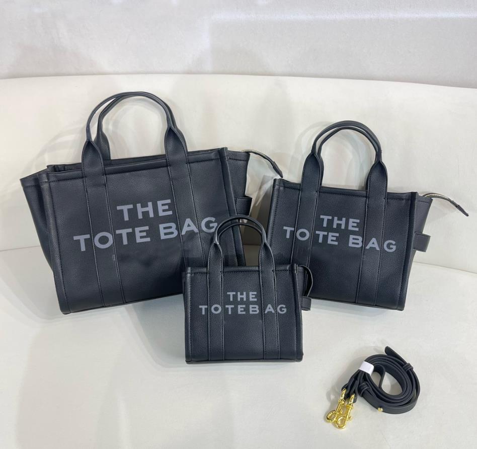 

The Leather Tote Bag Mar Womens Handbag Debossed Signature Branding Totes Bags Shoulder Crossbody Colorblock Bags Canvas Large Purses Jobobs, White