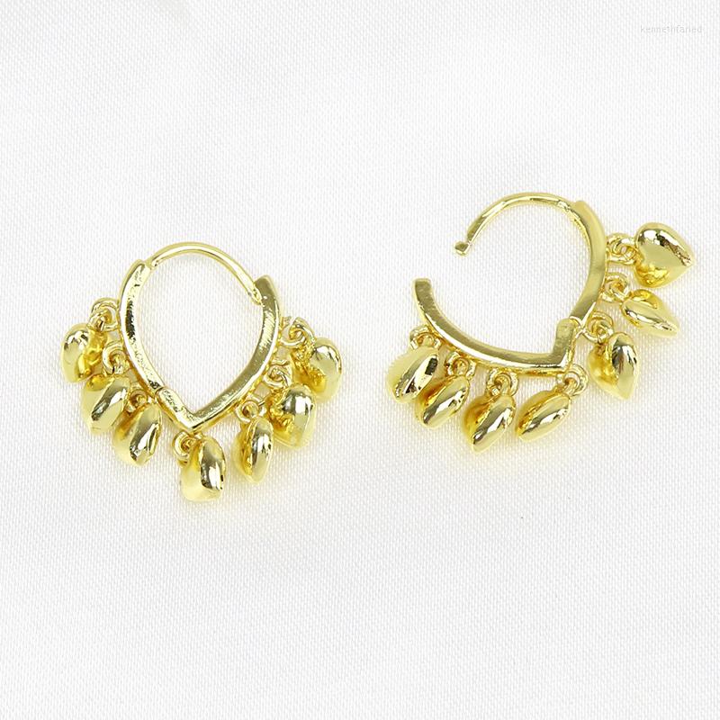 

Hoop Earrings 10 Pairs Gold Color Plated Heart Style Jewelry Women Earring Gift 51926