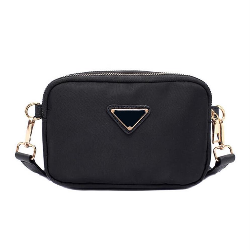 

18 12cm Mini Size Lady's Cosmetic Bags Three-sided Zippers Fashion Nylon Women Shoulder Bag Oxford Handbags & Wallets260k, Black