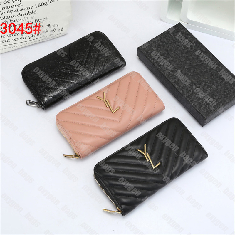 

Woman Long Purse Designer Wallets Mens Luxury Cardholder Y Coin Purses PU Leather Ladies Wallet Brieftasche Womens Small Clutch Purse, Pink