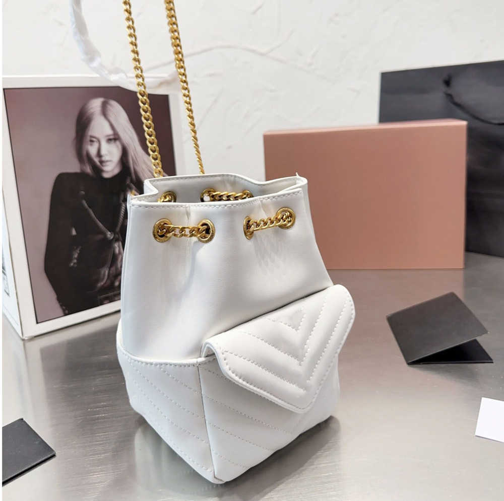 

Evening Bags Fashion Designer Woman Bag bolso Shoulder bag Handbag Purse Original Box Genuine Leather cross body chain high grade quality mini bucket bag, 08silver hardware
