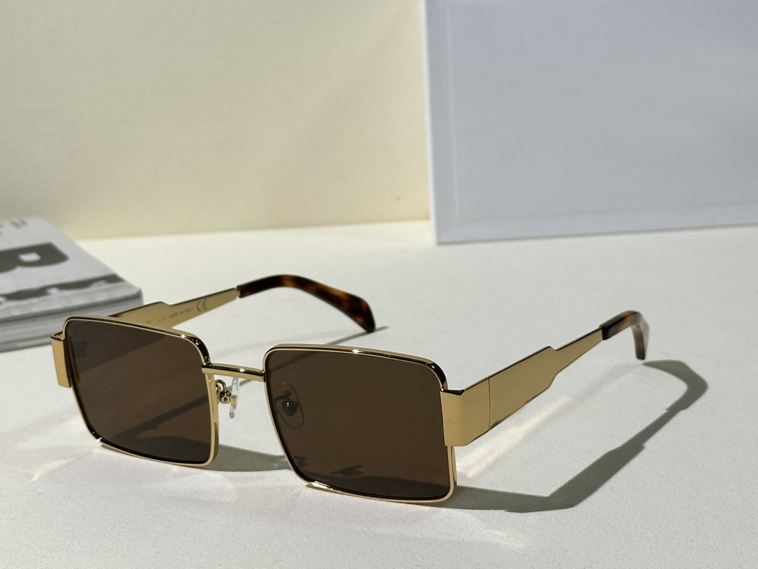 

Gold Metal/Brown Lens Square Sunglasses for Women Men Fashion Sun Glasses Designers Sunglasses Shades Occhiali da sole UV400 Protection Eyewear