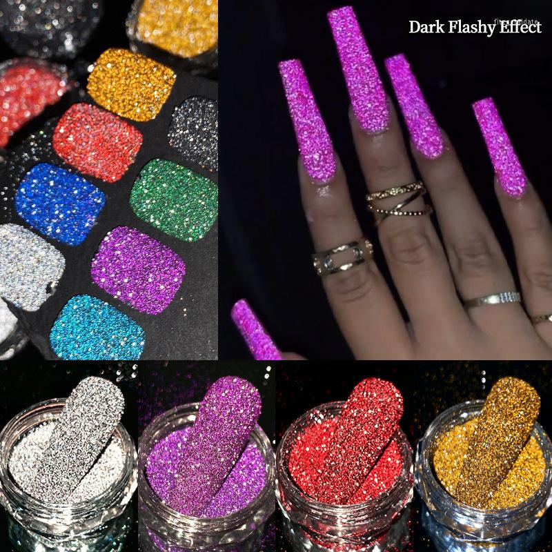 

Nail Glitter Reflective Powder Art Chrome Pigment Silver Sparkly Diamond Decor Manicures Holographic Dust Supplies