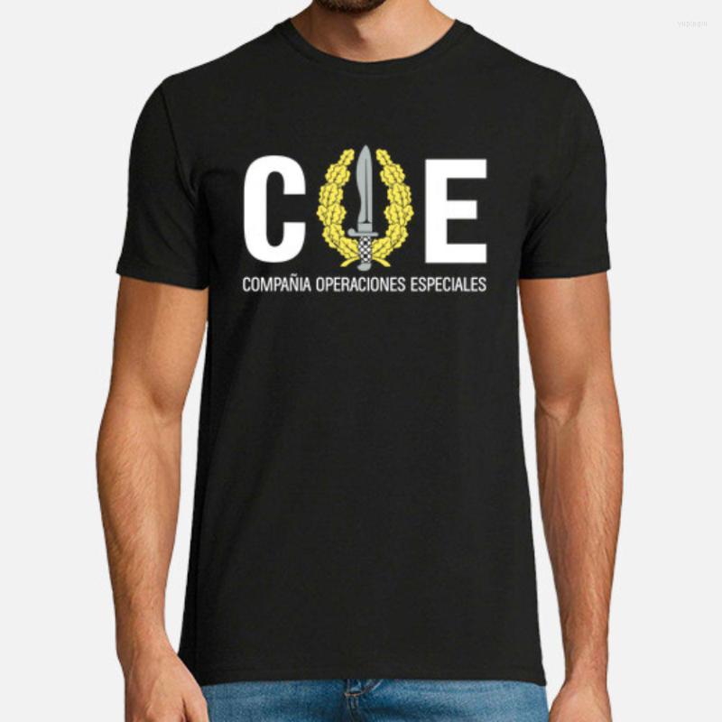 

Men' T Shirts Spanish Military C.O.E Operaciones Especiales Men T-Shirt Short Sleeve Casual Cotton O-Neck Summer Shirt, Black