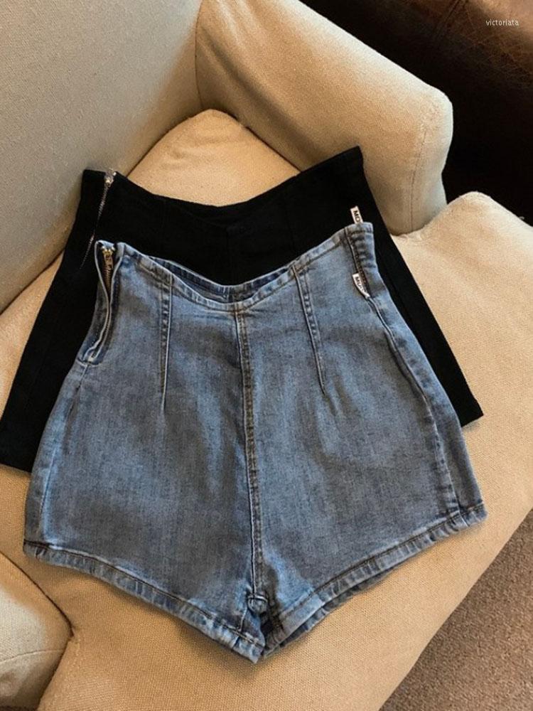 

Women' Shorts Spring Summer Wide Leg Black Denim Women Wild Vintage Sexy Short Jeans Y2k Pantalones Cortos De Mujer Casual