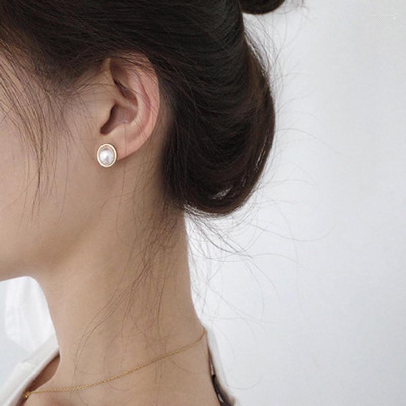 

Backs Earrings Fashion Pearl Female 2023 Trendy Summer Retro Vintage Brincos Wedding Jewelry