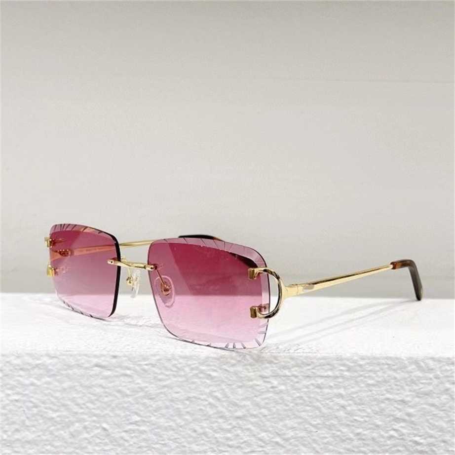 

Sunglasses 2023 new Wind frameless cool cut edge women trendy ins Tiktok net red same small box sunglasses