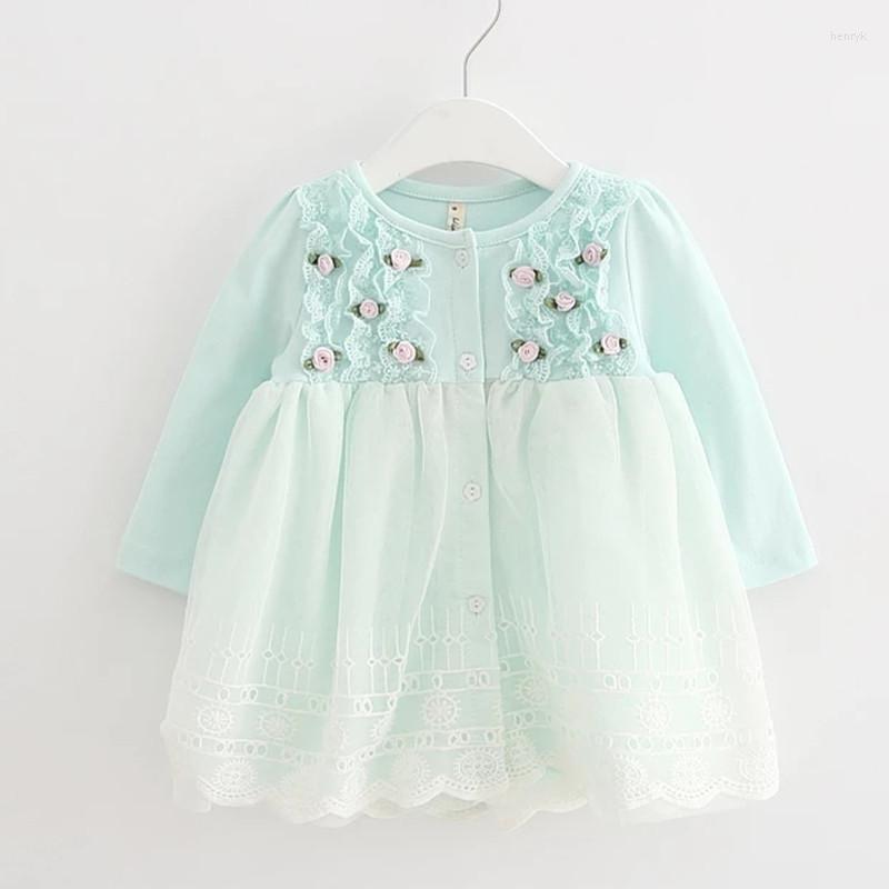 

Girl Dresses Born Autumn Baby Clothes Infant Wedding For Girls 1st Birthday Party Evening Dress 4 Color 0-2Y, Pink