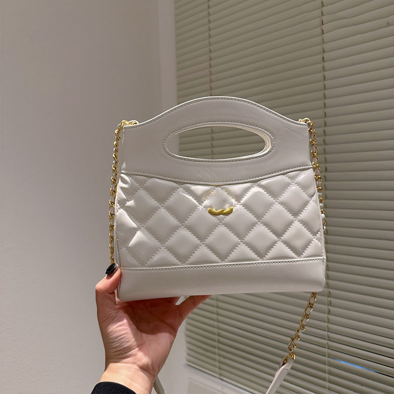 

Womens Vintage Top Handle Bags Calfskin Totes Gold Metal Hardware Matalasse Chain Crossbody Shoulder Handbags Versatile Luxury Designer Purse Sacoche 23cm, Box