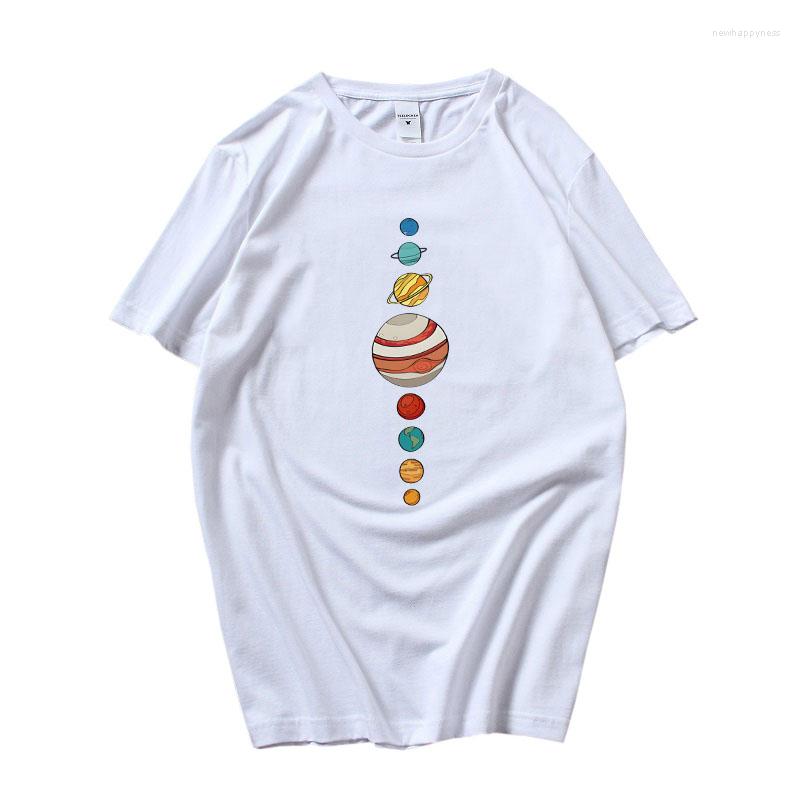 

Men's T Shirts The Eight Planets Of Solar System Print Tshirt 2023 Summer Comfortable Pure Cotton Graphic Classic Custom Tee Unisex Casual, White02