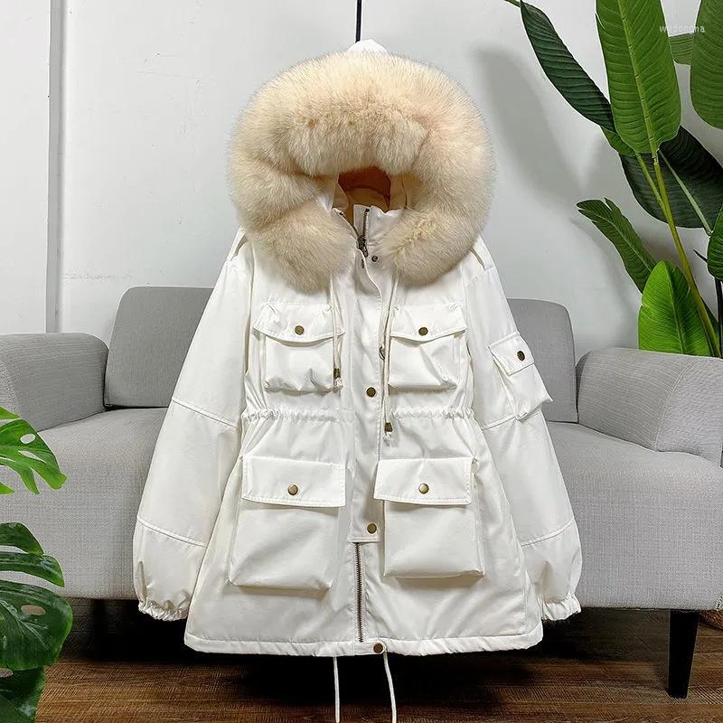 

Women' Down White Duck Jacket Women' 2023 Korean Loose Winter Dress Large Thickened
