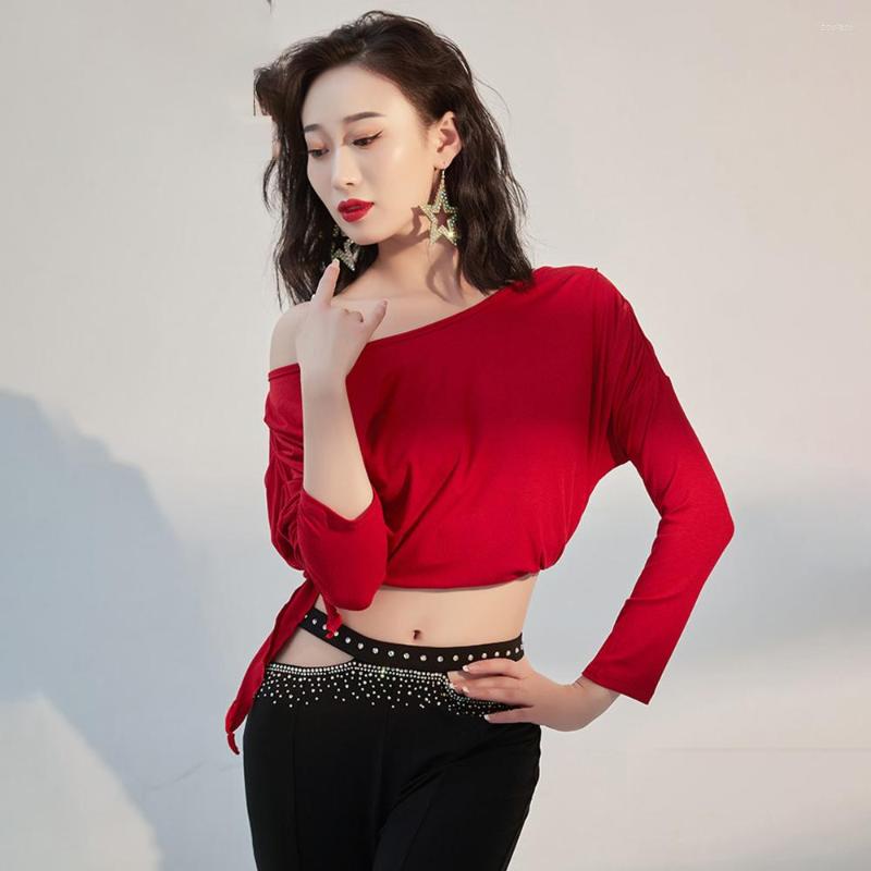 

Stage Wear Belly Dance Practice Clothes Exercise Clothing For Women Winter Long Sleeves Bellydancing Tops Oriental Jacket, Black