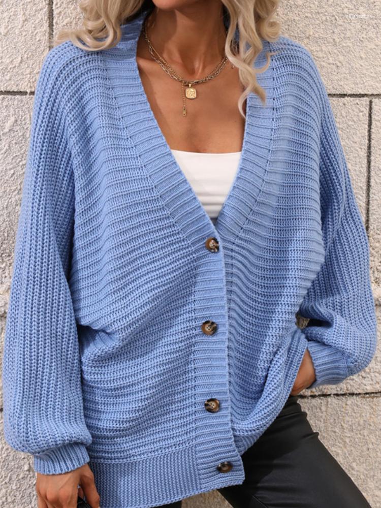 

Women' Knits Superchic Autumn And Winter Temperament Elegant Cardigan Sweater Women Solid Knit Loose Office Lady Style, Orange red