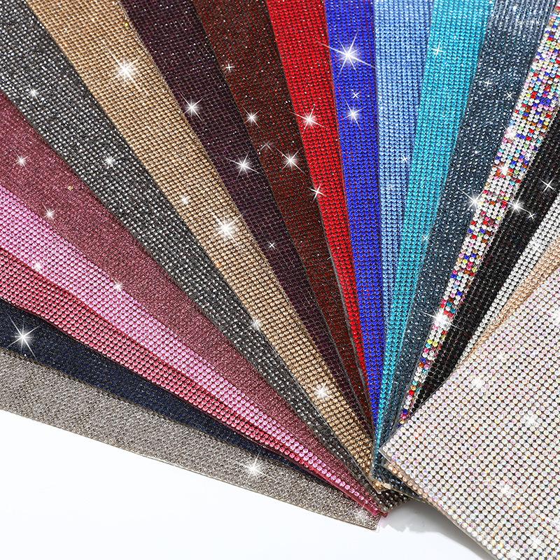 

Nail Art Decorations 1Sheet 12 20cm Glass Rhinestone Sticker Trim Crystal Stickers Applique DIY Car Decoration Self Adhesive Embellishment