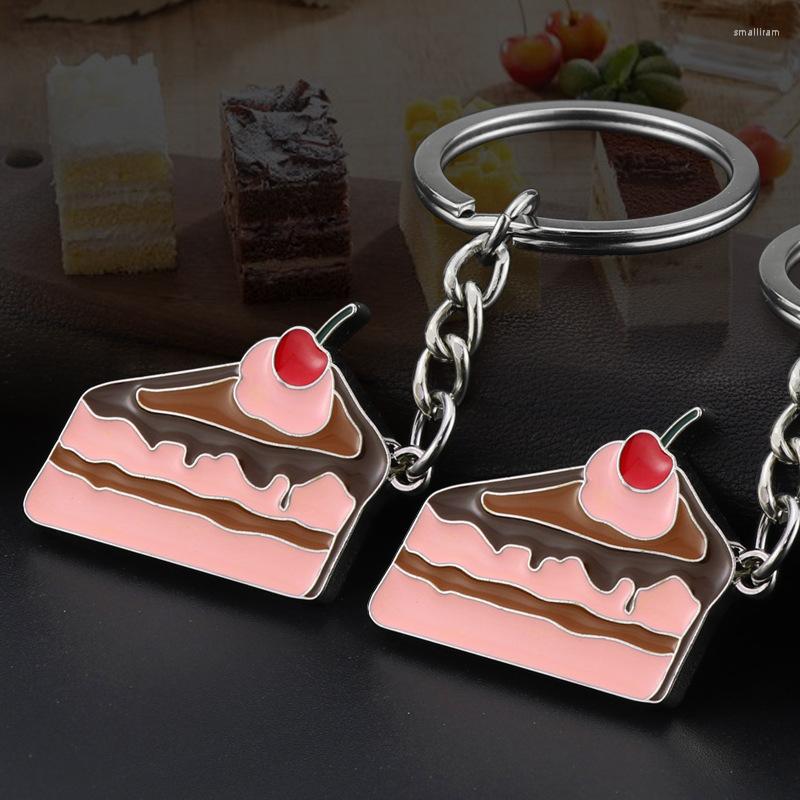 

Keychains Chocolate Cake Keychain Women Coffee Dessert Girls Bag Car Pendant Key Ring Fashion Trend Female Jewelry Gift Accessories
