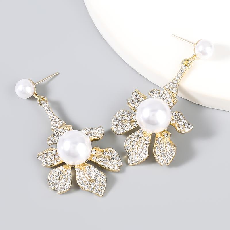 

Dangle Earrings & Chandelier Shiny Rhinestone Imitation Pearl Pendant Women's Dinner Party Wedding Fashion Statement Jewelry Accessories