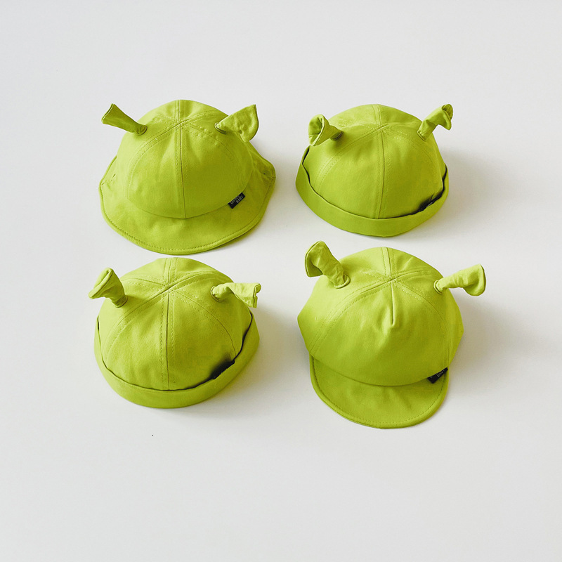 

Caps Hats Baby Funny Fisherman Hat Baby Sun Protection Cap Green Horn Beanies for Kid Spring Summer Autumn Accessories Boy Thin Bonnet 230313, Skullcap m(5-22m)