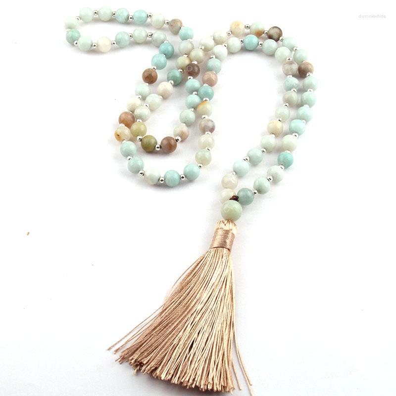 

Pendant Necklaces Fashion Natural Semi Precious Stones Bohemian Tribal Jewelry Women Ethnic Tassel Necklace