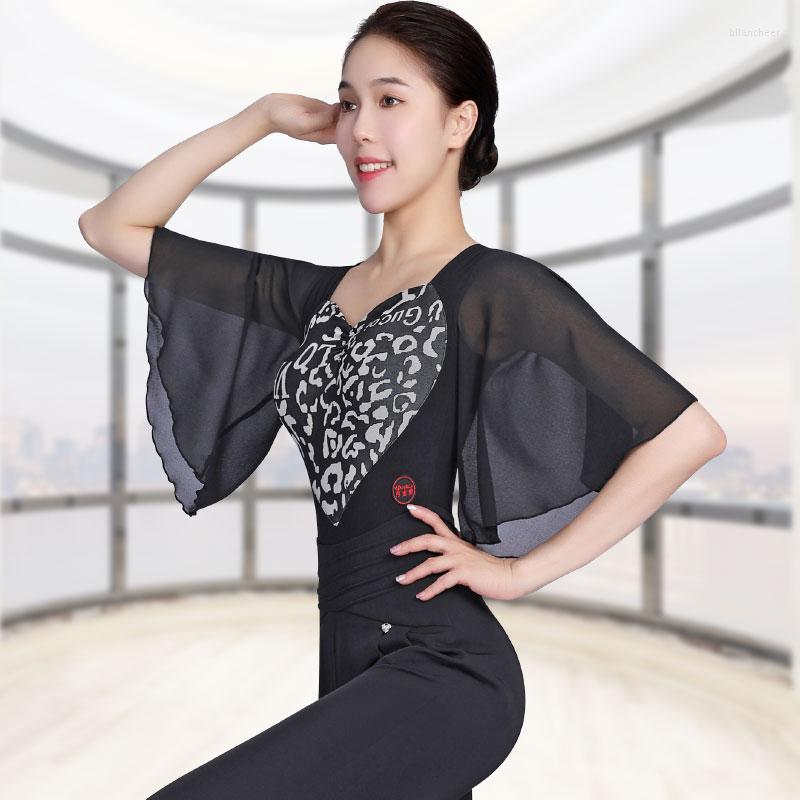 

Stage Wear Doubl Waltz Dance Top 2023 Fashion U-Neck Women's Jumpsuit Summer Modern, As shown