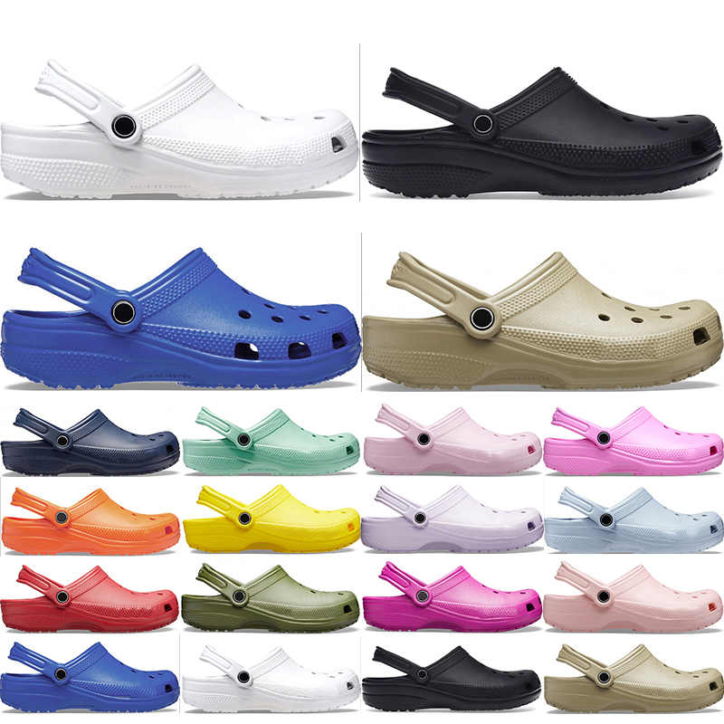 

2023 Croc womens Clog designer Sandals slippers slides Buckle classic mens triple black white red Khaki bule pink Waterproof Shoes Nursing Hospital