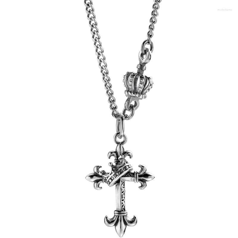 

Pendant Necklaces Necklace For Women Cross Retro Autumn Winter Simple Crown Luxury Jewelry Wholesale