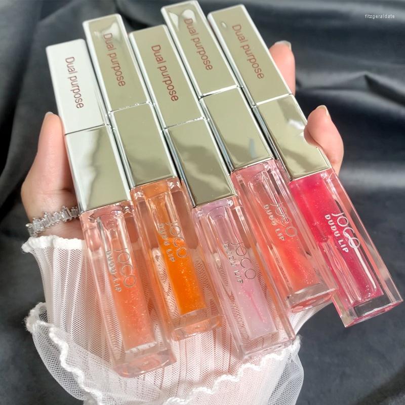 

Lip Gloss Double-headed Glaze Mud Is Not Easy To Fade Stick Cup Moisturizing Base Lipstick Cosmetics 1 Pcs, 2 rose sweet beans