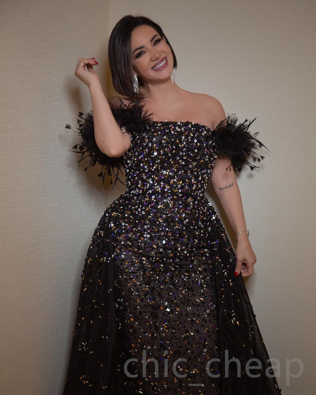 

2023 Arabic Aso Ebi Black Sheath Prom Dresses Beaded Sequins Luxurious Evening Formal Party Second Reception Birthday Engagement Gowns Dress ZJ5534, Lilac
