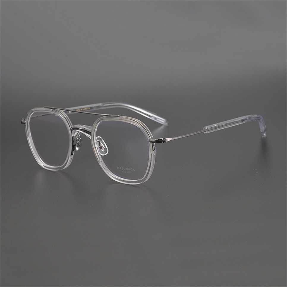 

Sunglasses 2023 new MASUNAGA permanent Japanese handmade spectacle double beam frame pure titanium myopia glasses GMS115