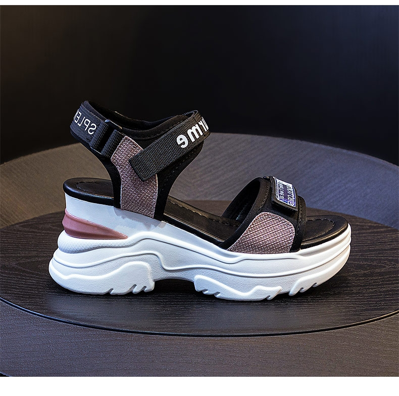 

Sandals Summer Ladies Sandals Platform Shoes Casual Heightening Slope With Women's High Heels Women's Sports Sandals 230313, Red