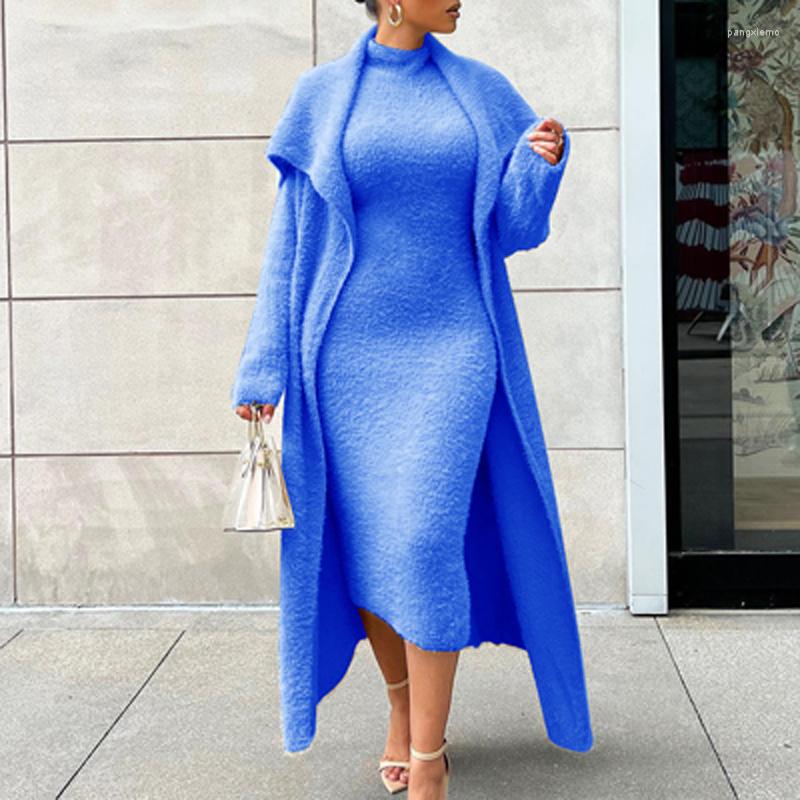 

Work Dresses Elegant High Neck Belt Cardigan Coat & Turtleneck Dress Outfits Casual Long Sleeve Two Piece Suit Women Fashion Solid Skirt, 02 khaki