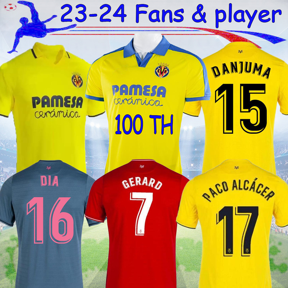 

23 24 Villarreal CF soccer jerseys 2023 Centenary Danjuma PAU GERARD PACO ALCACER CHUKWUEZE CAMISETA DIA A.PEDRAZA YEREMI FOYTH PAREJO Men kids kit Football Shirts