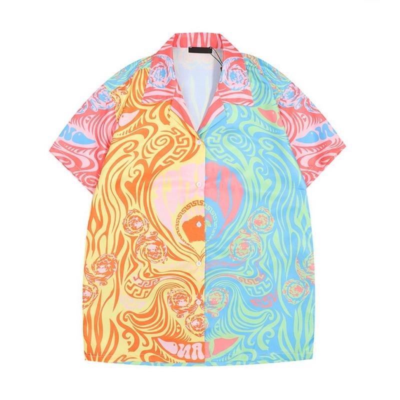 

T Shirts men's T-shirt fashion Lapel shirt summer outdoor loose fresh casual printed button short sleeve Hawaiian Beach Party sty Tmuu, Customize