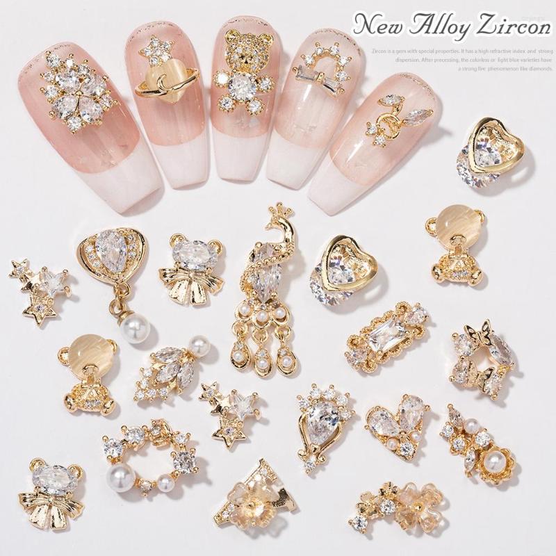 

Nail Art Decorations 2Pcs Bow Jewelry Rhinestones 2023 Super Flash Manicure Accessories Gem Pendant Zircon Diamond Decoration