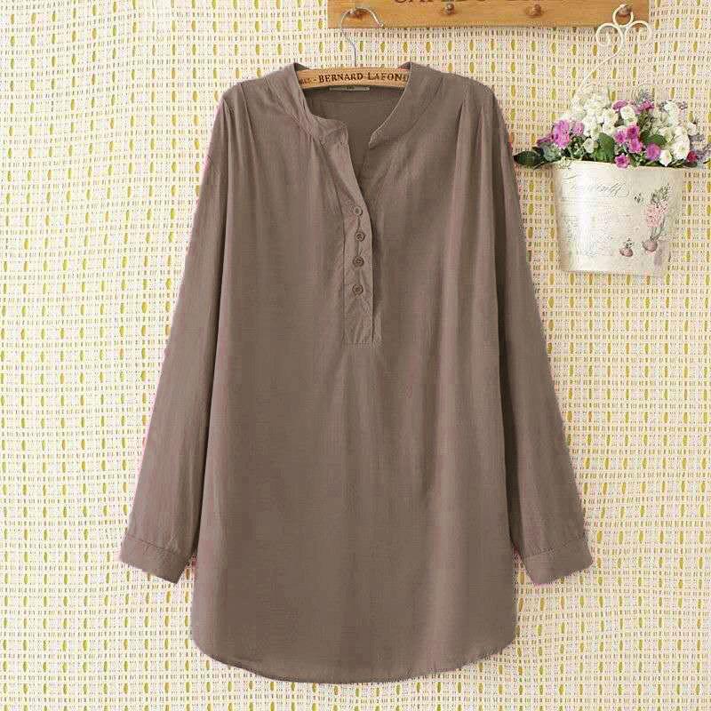 

Women's Blouses Women Blouse Linen Women's Long-Sleeved 2023 Spring And Autumn V-neck Shirt Shirts Top Blusas Mujer De Moda, Pink